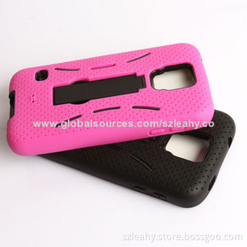 New arrival PC case with kickstand, inner is silicone, for Samsung S5/G900